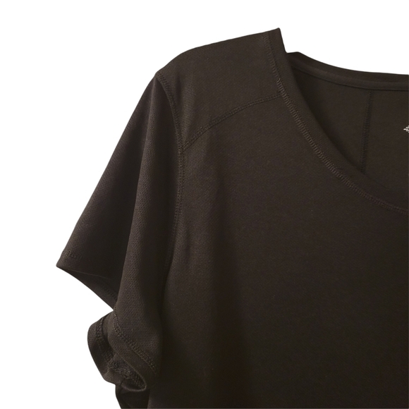 St. John's Bay Active Black Short Sleeve T-Shirt - Picture 2 of 8